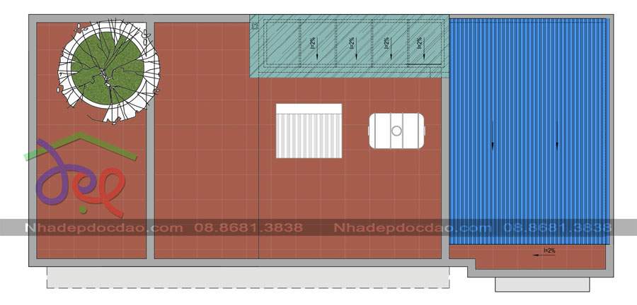 Mẫu thiết kế nhà phố căn góc nhà ở kết hợp kinh doanh