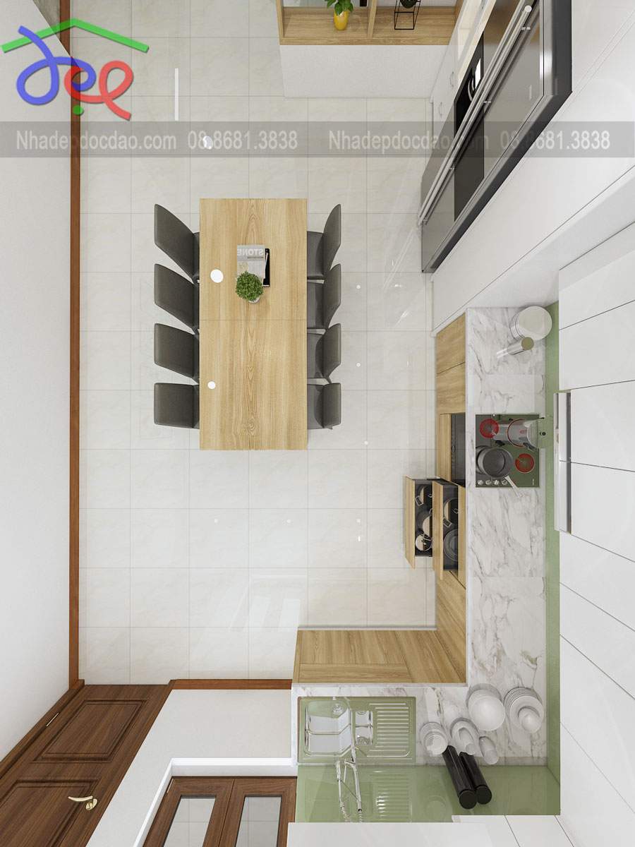 nha-pho-lech-tang-4,5x18m- noi-that-bep-an-view-3