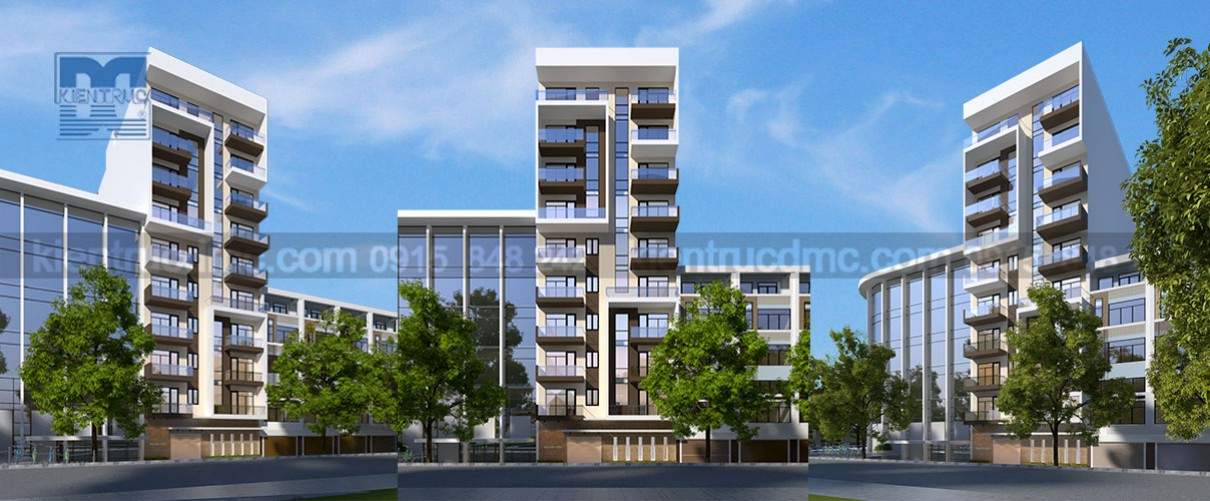 Mẫu thiết kế nhà ở kết hợp kinh doanh 10 tầng diện tích 240m2