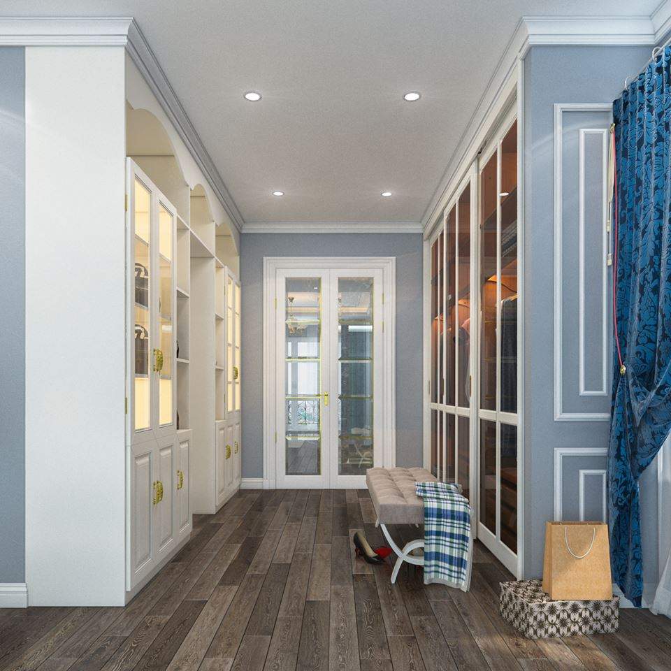 Mẫu thiết kế nội thất nhà phố 5 tầng 1 tum phong cách tân cổ điển