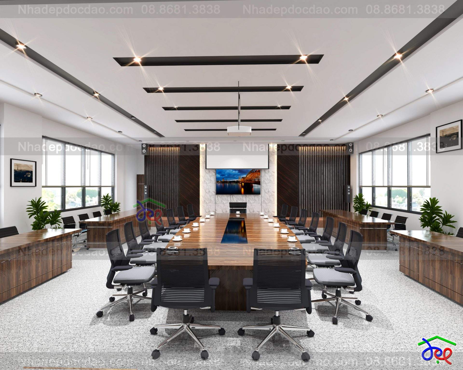 Mẫu thiết kế nội thất văn phòng Công ty Môi trường Thuận Thành