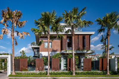 Mẫu thiết kế biệt thự 3 tầng xanh với phong cách kiến trúc bền vững