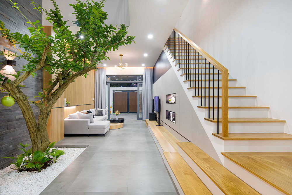 Mẫu thiết kế nhà ống 3 tầng diện tích 100m2 hiện đại, thông thoáng