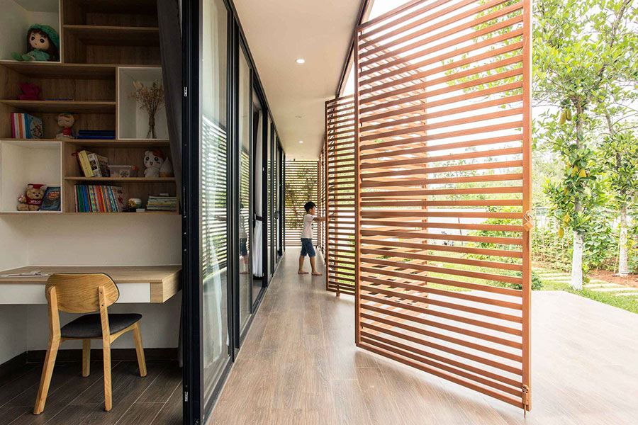 Mẫu thiết kế nhà vườn 1 tầng xanh mướt nhiều ánh sáng