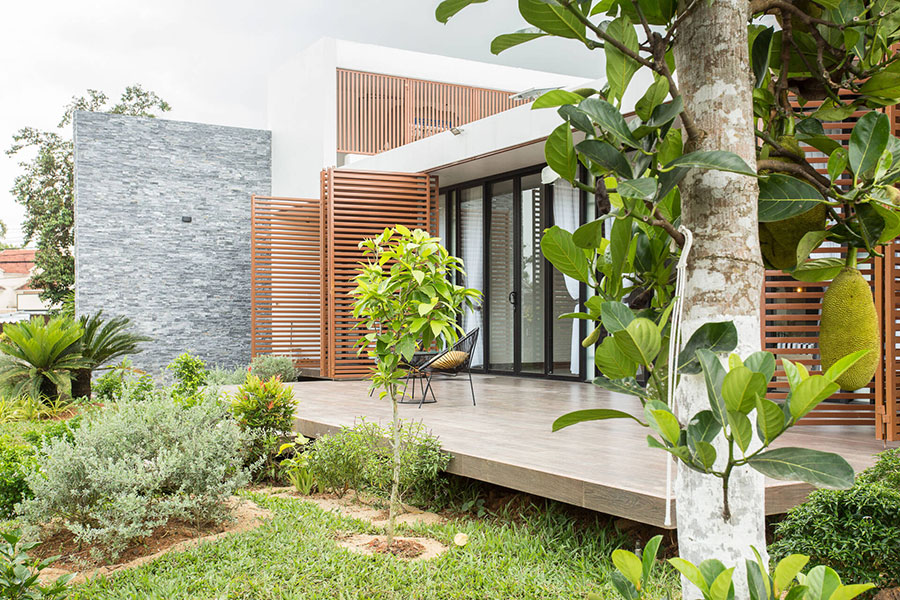 Mẫu thiết kế nhà vườn 1 tầng xanh mướt nhiều ánh sáng