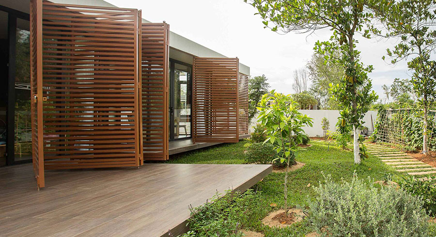 Mẫu thiết kế nhà vườn 1 tầng xanh mướt nhiều ánh sáng