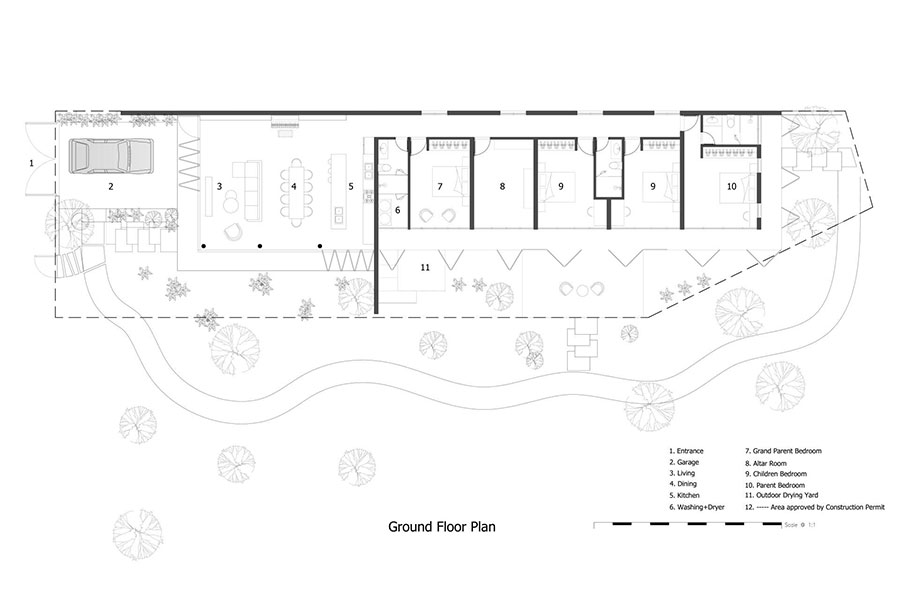 Mẫu thiết kế nhà vườn 1 tầng xanh mướt nhiều ánh sáng